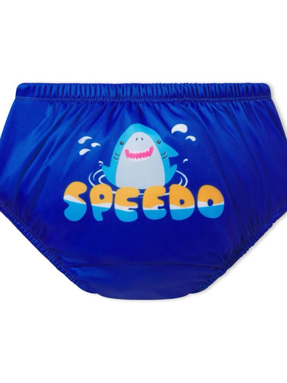 💚 Speedo Royal Blue Shark Logo Swim Diaper with snaps L 18 mo.